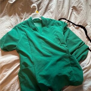 Figs Green set Scrub Top and Pants